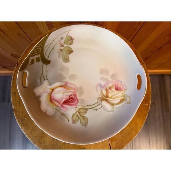 PV Vessra Germany Floral Open Handle Serving plate - Picture 1 of 11